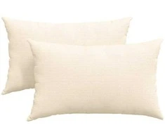 Sofa Pagalvės 2 pcs Kreminė 50 x 30 cm Kordūrinis audinys