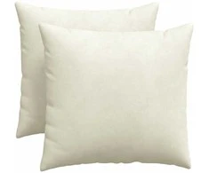 Sofa Pagalvės 2 pcs Kreminė 50 x 50 cm Kordūrinis audinys