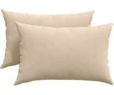 Sofa Pagalvės 2 pcs Kreminė 60 x 40 cm audinys