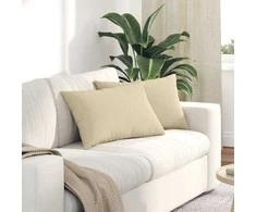 Sofa Pagalvės 2 pcs Kreminė 60 x 40 cm audinys