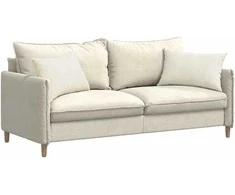 Sofa Pagalvės 2 pcs Kreminė 60 x 40 cm Kordūrinis audinys