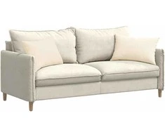 Sofa Pagalvės 2 pcs Kreminė 60 x 40 cm Kordūrinis audinys