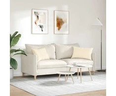 Sofa Pagalvės 2 pcs Kreminė 60 x 40 cm Kordūrinis audinys