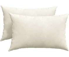 Sofa Pagalvės 2 pcs Kreminė 60 x 40 cm Kordūrinis audinys