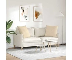 Sofa Pagalvės 2 vnt. audinys Kreminė 60 x 60 cm
