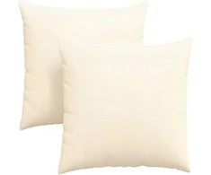 Sofa Pagalvės 2 pcs Kreminė 60 x 60 cm Kordūrinis audinys