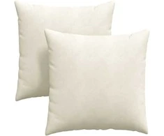 Sofa Pagalvės 2 pcs Kreminė 60 x 60 cm Kordūrinis audinys