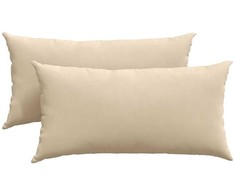 Sofa Pagalvės 2 pcs Kreminė 80 x 40 cm audinys