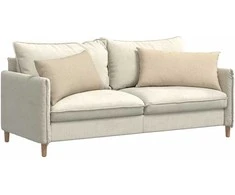Sofa Pagalvės 2 pcs Kreminė 80 x 40 cm audinys