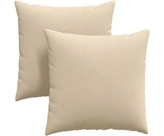 Sofa Pagalvės 2 pcs Kreminė 80 x 80 cm audinys