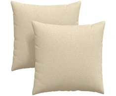 Sofa Pagalvės 2 pcs Kreminė 80 x 80 cm audinys