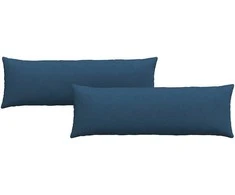 Sofa Pagalvės 2 pcs Mėlyna 120 x 40 cm audinys