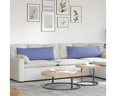 Sofa Pagalvės 2 pcs Džinsinės mėlynos 120 x 40 cm audinys