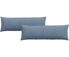 Sofa Pagalvės 2 pcs Mėlyna 120 x 40 cm Kordūrinis audinys