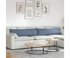Sofa Pagalvės 2 pcs Mėlyna 145 x 40 cm Kordūrinis audinys