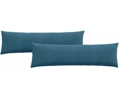 Sofa Pagalvės 2 pcs Mėlyna 145 x 40 cm Kordūrinis audinys