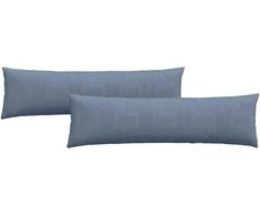 Sofa Pagalvės 2 pcs Mėlyna 145 x 40 cm Kordūrinis audinys