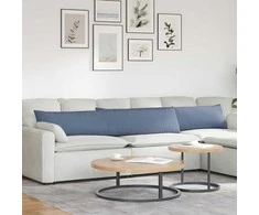 Sofa Pagalvės 2 pcs Mėlyna 200 x 40 cm Kordūrinis audinys