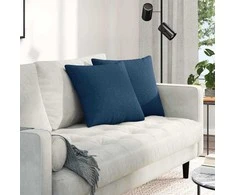 Sofa Pagalvės 2 pcs Mėlyna 45 x 45 cm audinys
