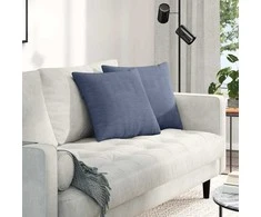 Sofa Pagalvės 2 pcs Mėlyna 45 x 45 cm Kordūrinis audinys