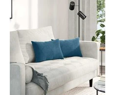 Sofa Pagalvės 2 pcs Mėlyna 50 x 30 cm Kordūrinis audinys