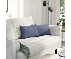 Sofa Pagalvės 2 pcs Mėlyna 50 x 30 cm Kordūrinis audinys