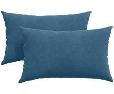 Sofa Pagalvės 2 pcs Mėlyna 50 x 30 cm Kordūrinis audinys