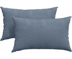 Sofa Pagalvės 2 pcs Mėlyna 50 x 30 cm Kordūrinis audinys
