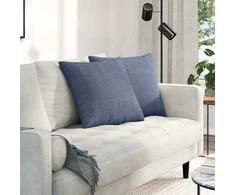 Sofa Pagalvės 2 pcs Mėlyna 50 x 50 cm Kordūrinis audinys