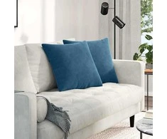 Sofa Pagalvės 2 pcs Mėlyna 50 x 50 cm Kordūrinis audinys