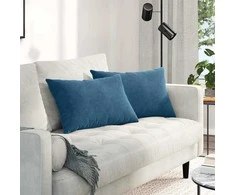 Sofa Pagalvės 2 pcs Mėlyna 60 x 40 cm Kordūrinis audinys