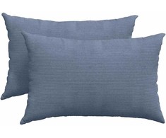 Sofa Pagalvės 2 pcs Mėlyna 60 x 40 cm Kordūrinis audinys