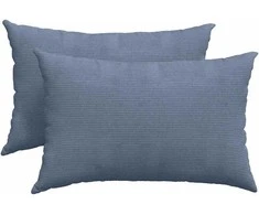 Sofa Pagalvės 2 pcs Mėlyna 60 x 40 cm Kordūrinis audinys