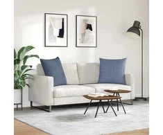 Sofa Pagalvės 2 pcs Mėlyna 60 x 60 cm Kordūrinis audinys