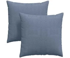 Sofa Pagalvės 2 pcs Mėlyna 60 x 60 cm Kordūrinis audinys
