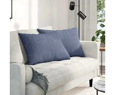 Sofa Pagalvės 2 pcs Mėlyna 70 x 50 cm Kordūrinis audinys