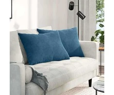 Sofa Pagalvės 2 pcs Mėlyna 70 x 50 cm Kordūrinis audinys
