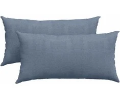 Sofa Pagalvės 2 pcs Mėlyna 80 x 40 cm Kordūrinis audinys