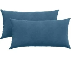 Sofa Pagalvės 2 pcs Mėlyna 80 x 40 cm Kordūrinis audinys
