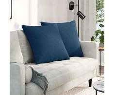 Sofa Pagalvės 2 pcs Mėlyna 80 x 80 cm audinys