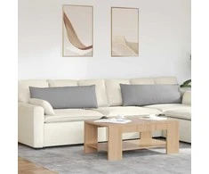 Sofa Pagalvės 2 pcs Debesų pilka 120 x 40 cm audinys