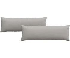 Sofa Pagalvės 2 pcs Debesų pilka 120 x 40 cm audinys