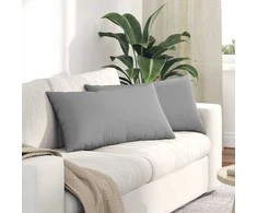 Sofa Pagalvės 2 pcs Debesų pilka 80 x 40 cm audinys