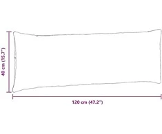 Sofa Pagalvės 2 pcs Pilkai žalia 120 x 40 cm Kordūrinis audinys