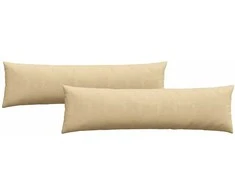 Sofa Pagalvės 2 pcs Pilkai žalia 145 x 40 cm Kordūrinis audinys