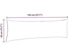 Sofa Pagalvės 2 pcs Pilkai žalia 145 x 40 cm Kordūrinis audinys
