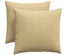 Sofa Pagalvės 2 pcs Pilkai žalia 45 x 45 cm Kordūrinis audinys