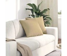 Sofa Pagalvės 2 pcs Pilkai žalia 45 x 45 cm Kordūrinis audinys