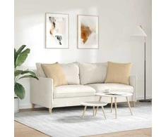 Sofa Pagalvės 2 pcs Pilkai žalia 50 x 50 cm Kordūrinis audinys