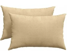 Sofa Pagalvės 2 pcs Pilkai žalia 60 x 40 cm Kordūrinis audinys